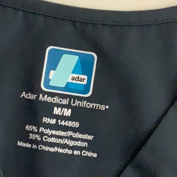 ADAR UNIFORMS Gray Medical Scrub Top Women’s Size M - Picture 4 of 5